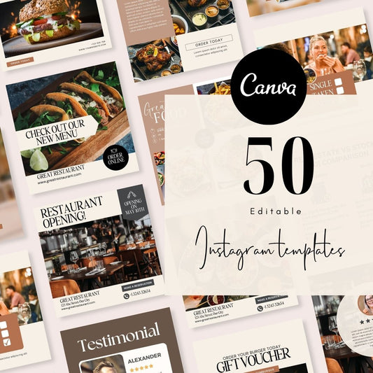 50 Food Service Beige Instagram Posts