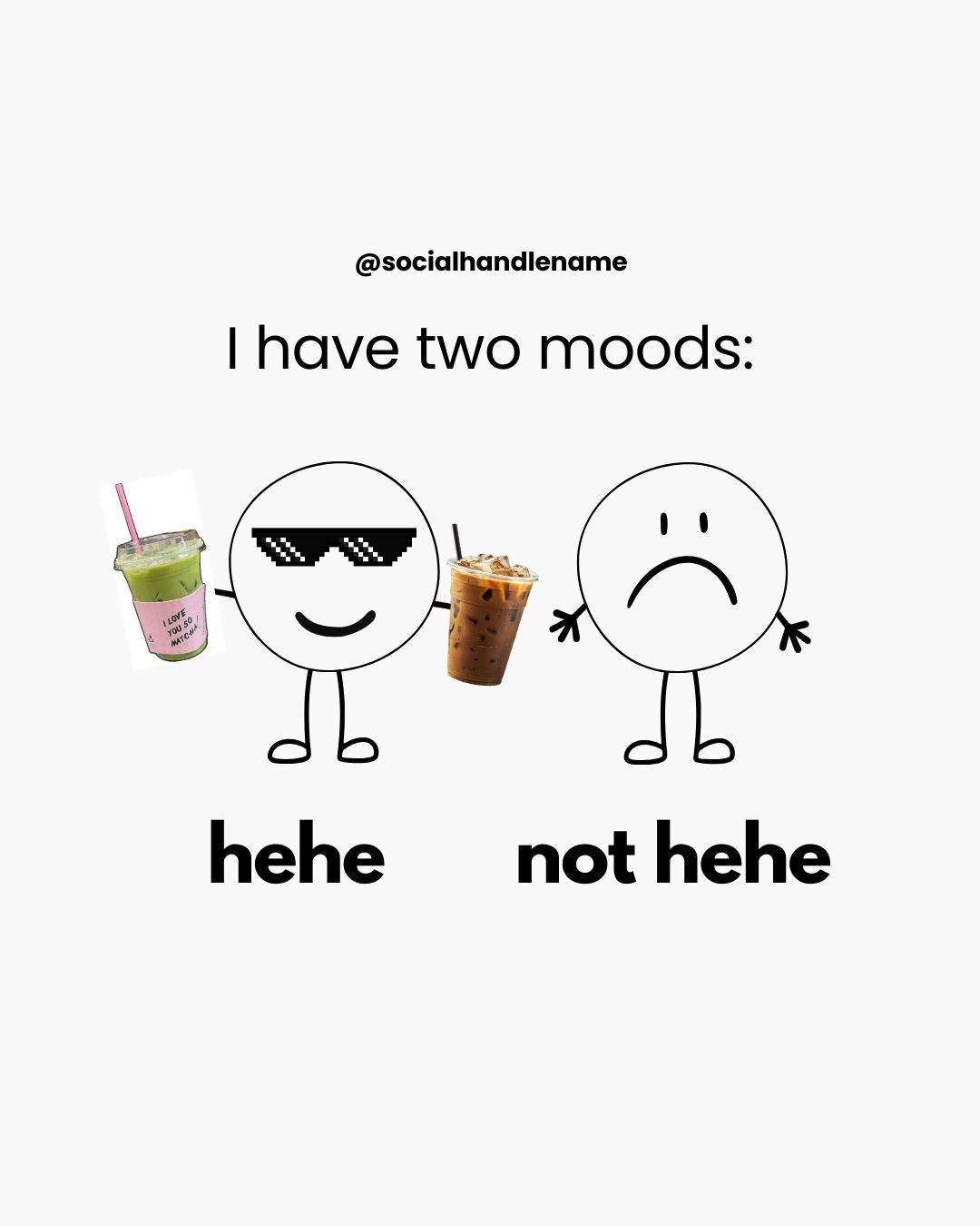 I have two moods, sorry, I’m busy, Born Force IG Post