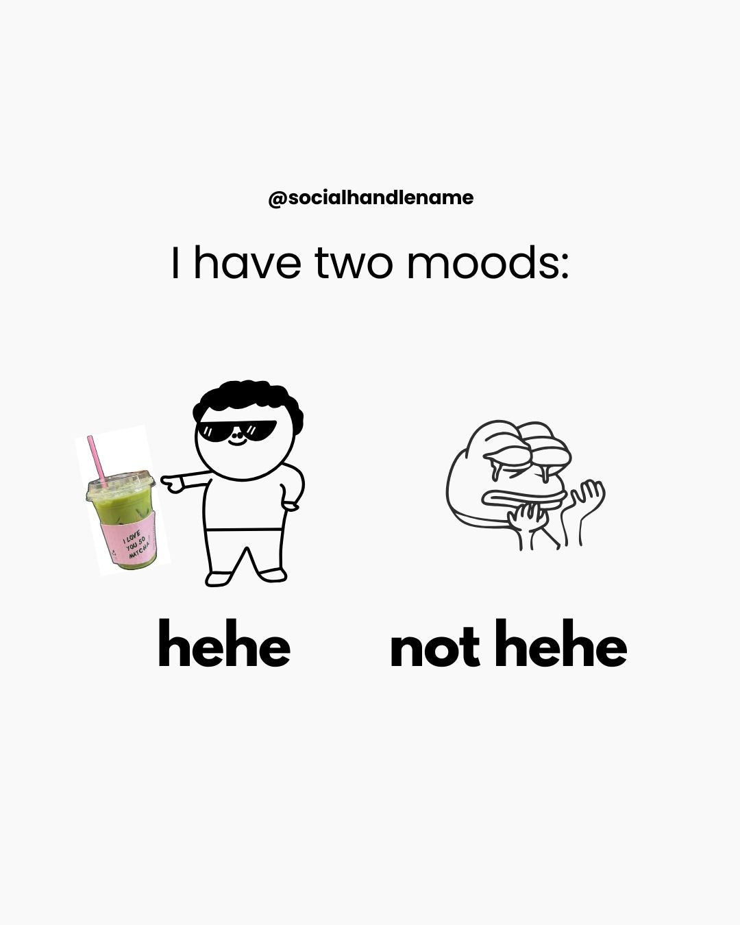 I have two moods, sorry, I’m busy, Born Force IG Post