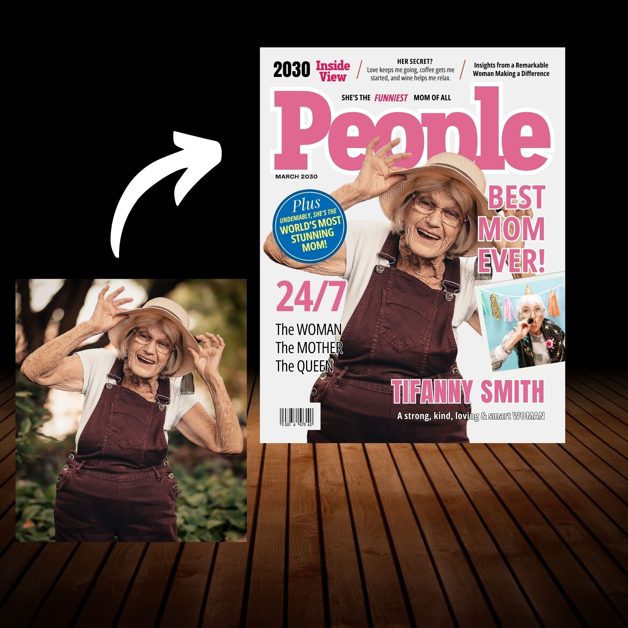 Custom People Magazine Mom Grandma Cover Poster