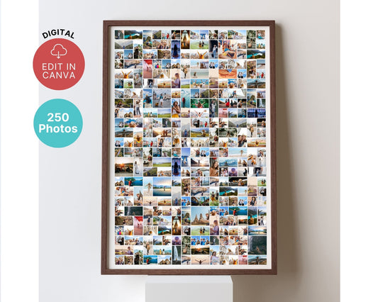 EDITABLE 250 Photo Collage, Welcome Sign, Poster Sign, Canva, DIGITAL