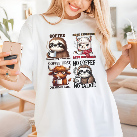 Funny Coffee Animals Unisex Comfort garment-dyed heavyweight t-shirt