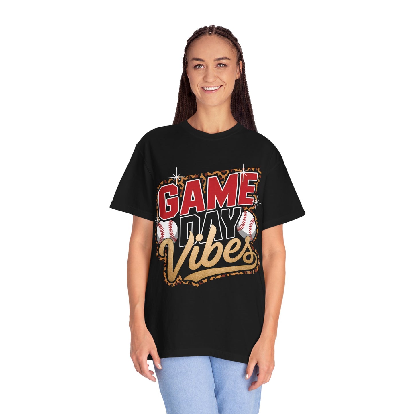 Game day vibes Unisex Garment-Dyed T-Shirt - Casual Vintage Style for Everyday Wear