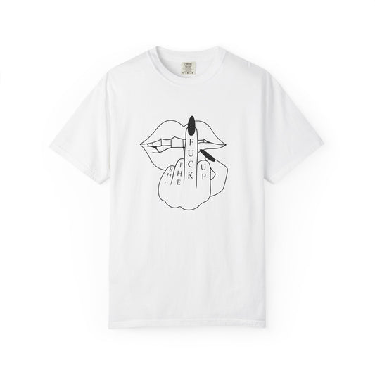 Middle Finger Fuck Unisex Garment-Dyed T-Shirt - Casual Vintage Style for Everyday Wear