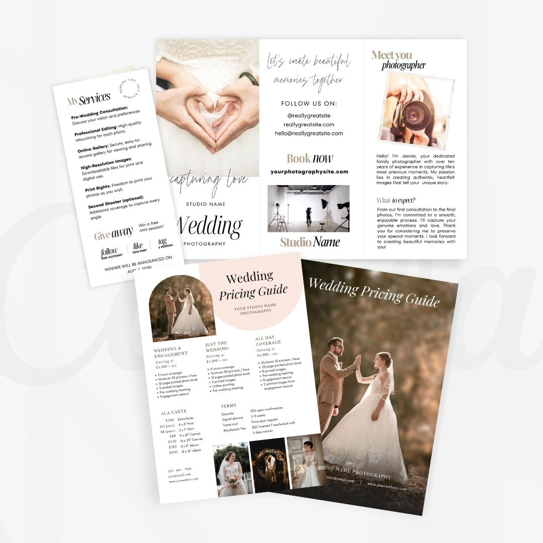 Photography Bundle Templates, Client Contract Template, Editable Photography Forms, Client Agreement, Business Card, Canva Template