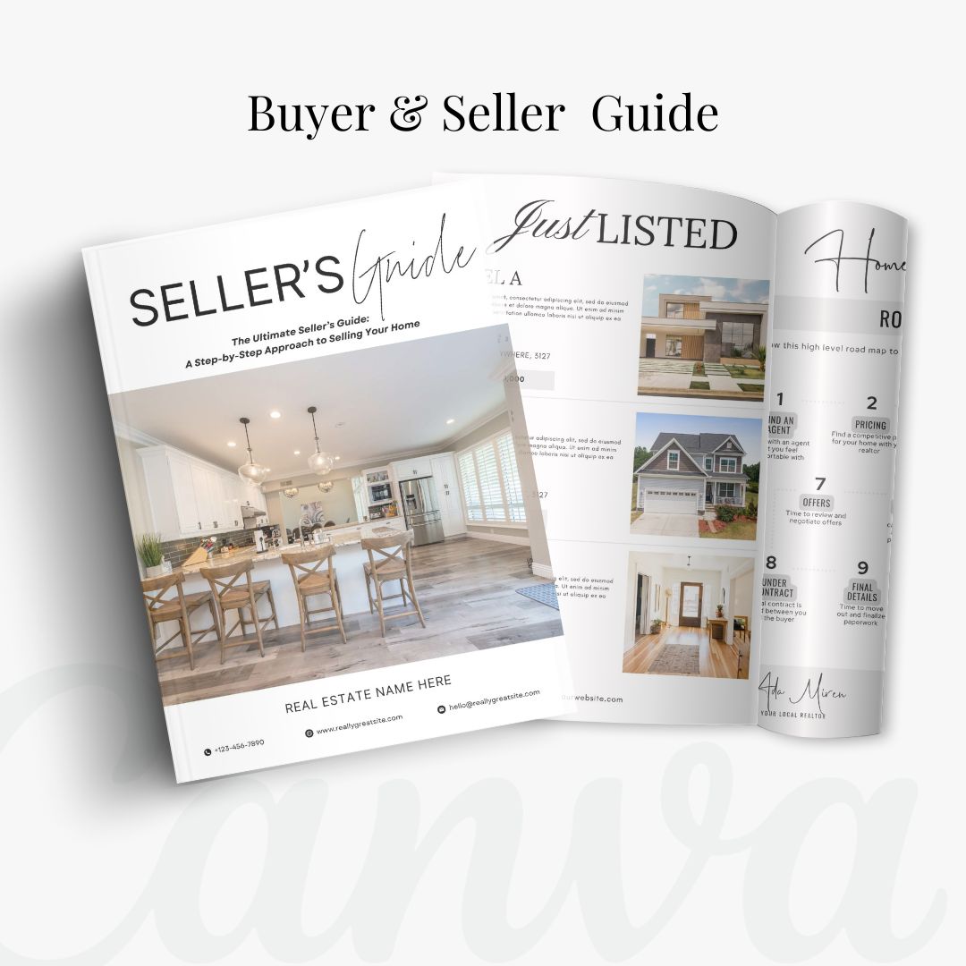 Real Estate Template Bundle, Canva Bundle, Canva Templates, Instagram Templates, Guide, Checklist and Newsletter, Realtor Templates