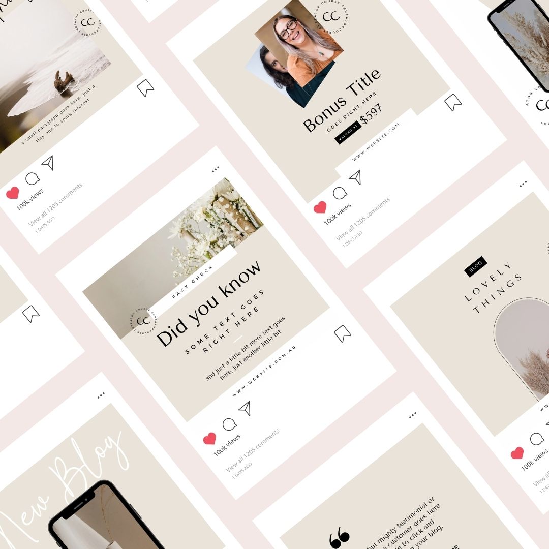 30 Product Social Instagram Posts Editable Canva Template