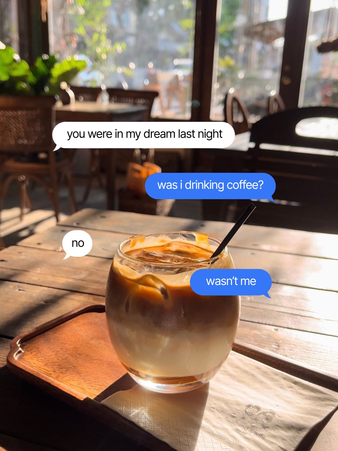 dream last night - fill cup  Do not disturb