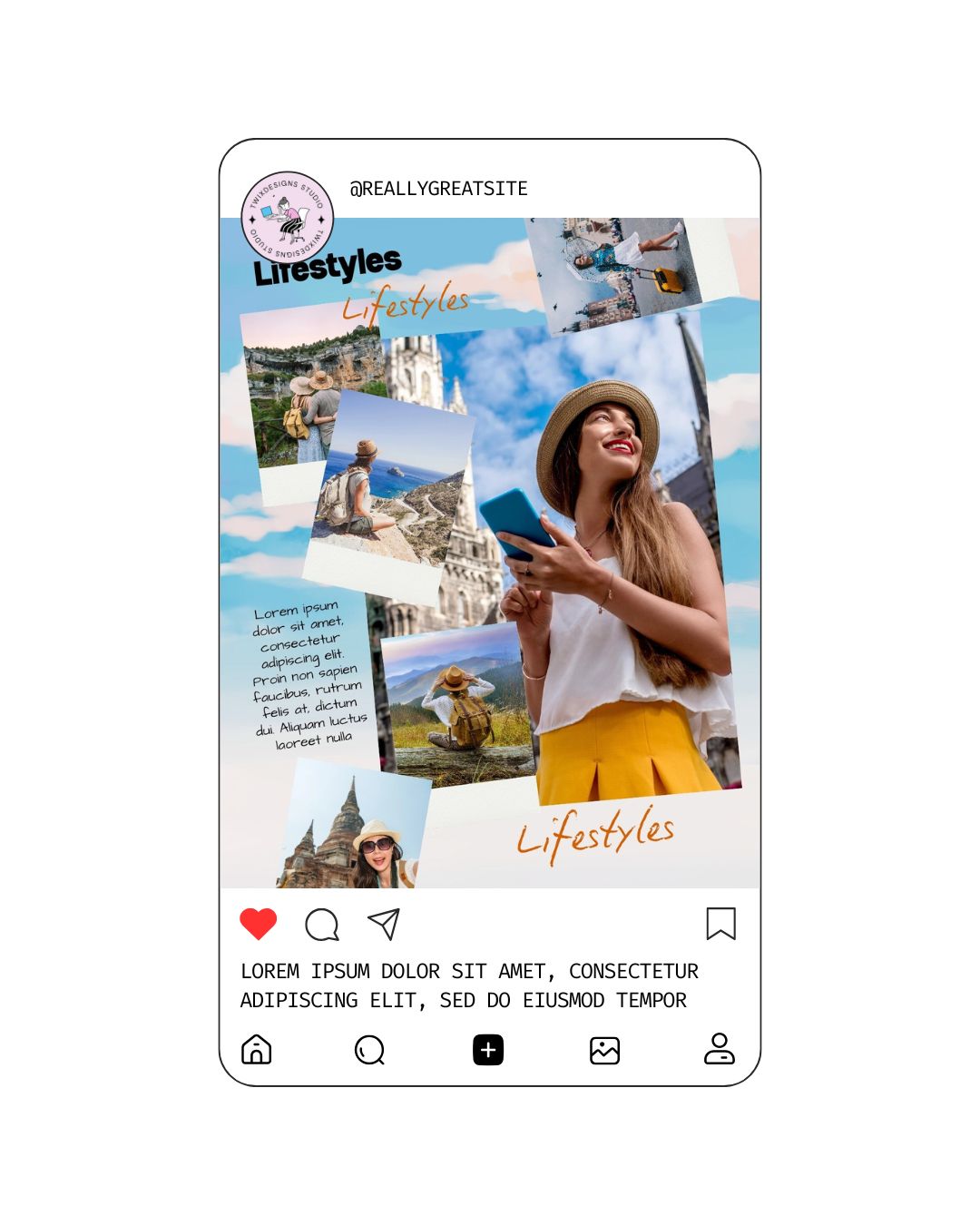 Daily Life Screen Social Media Instagram Reels Post Editable Canva Template