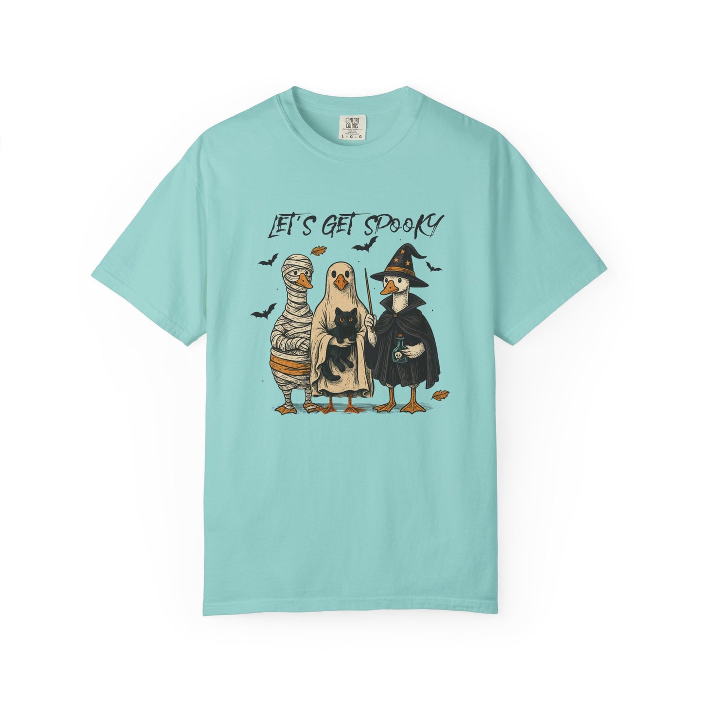 Let's get spooky Halloween Unisex Garment-Dyed T-Shirt - Casual Vintage Style for Everyday Wear