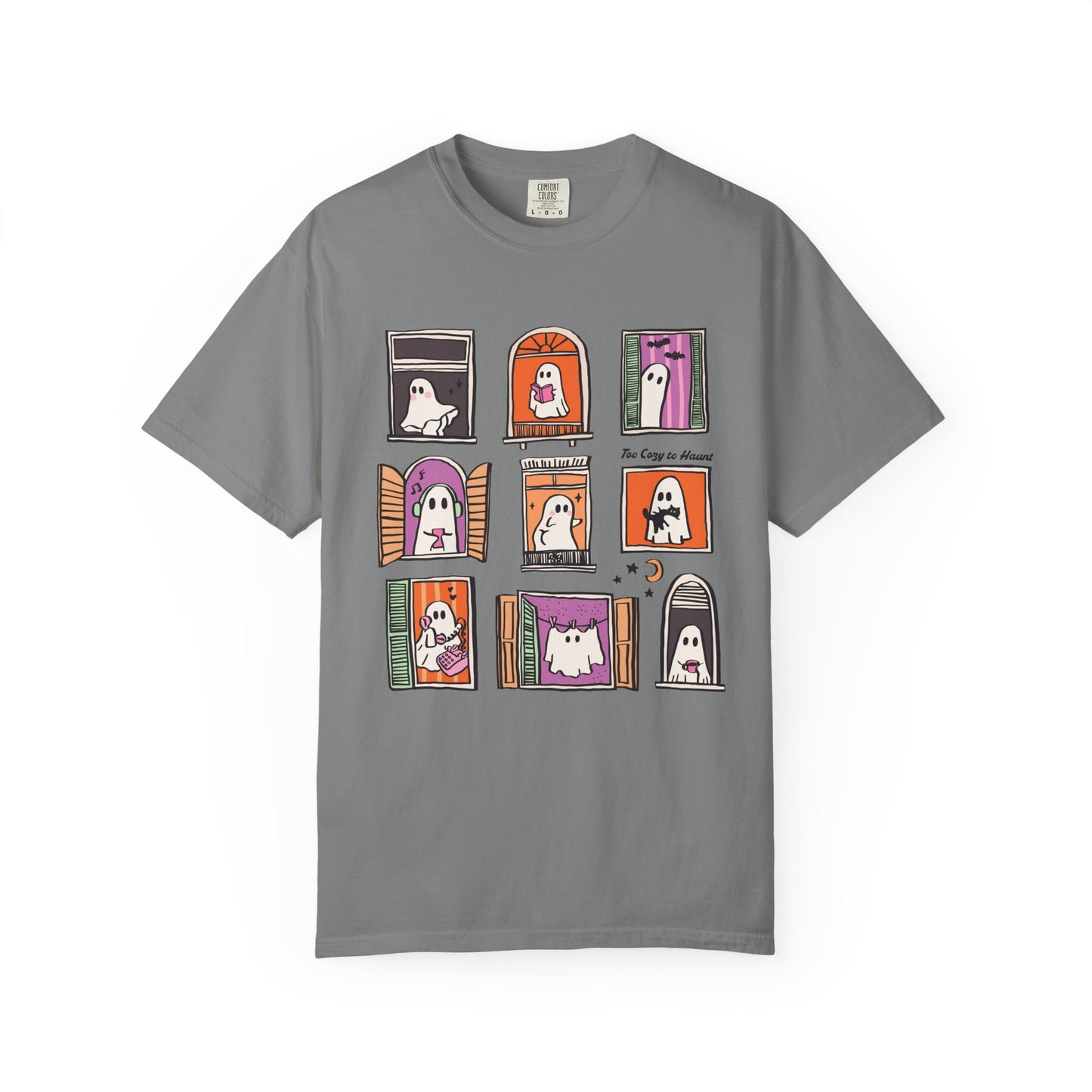 Cute Boos Halloween Unisex Garment-Dyed T-Shirt - Casual Vintage Style for Everyday Wear
