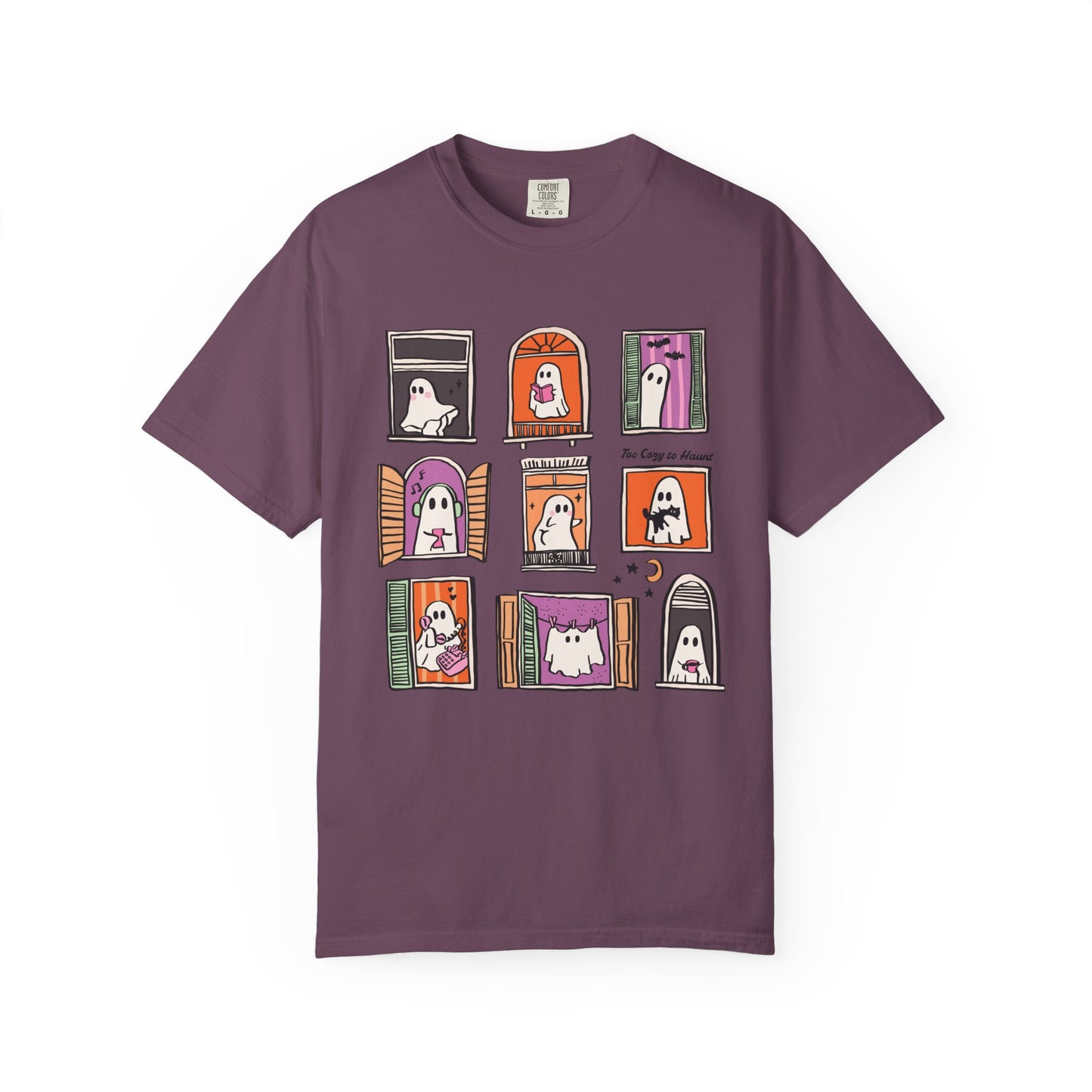 Cute Boos Halloween Unisex Garment-Dyed T-Shirt - Casual Vintage Style for Everyday Wear