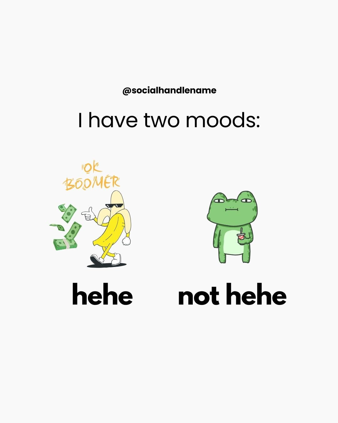 I have two moods, sorry, I’m busy, Born Force IG Post