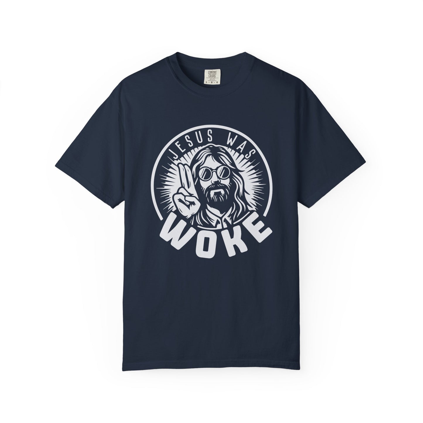 Jesus was woke Unisex Garment-Dyed T-Shirt - Casual Vintage Style for Everyday Wear