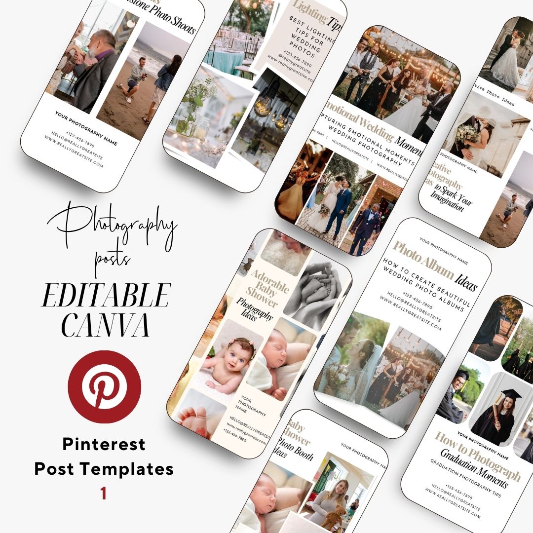 Photography Bundle Templates, Client Contract Template, Editable Photography Forms, Client Agreement, Business Card, Canva Template