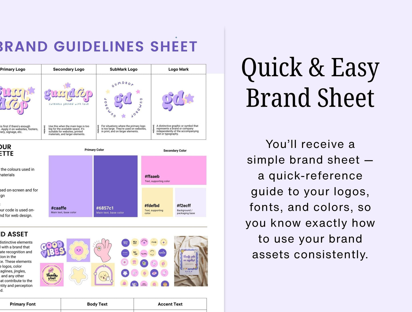 Branding Kit Cute Gumdrop Canva Templates Product Fashion Coach Etsy Kit Purple Theme