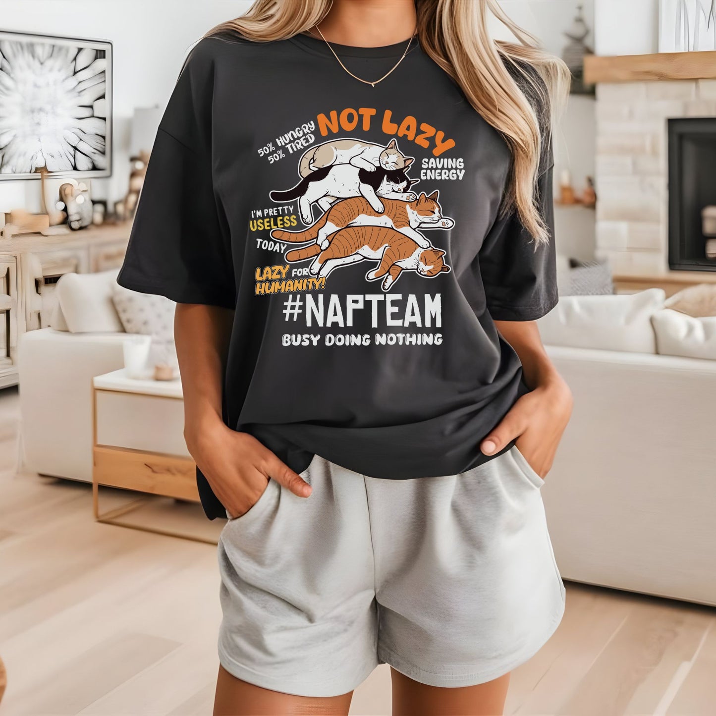 Funny Cats Unisex Comfort garment-dyed heavyweight t-shirt