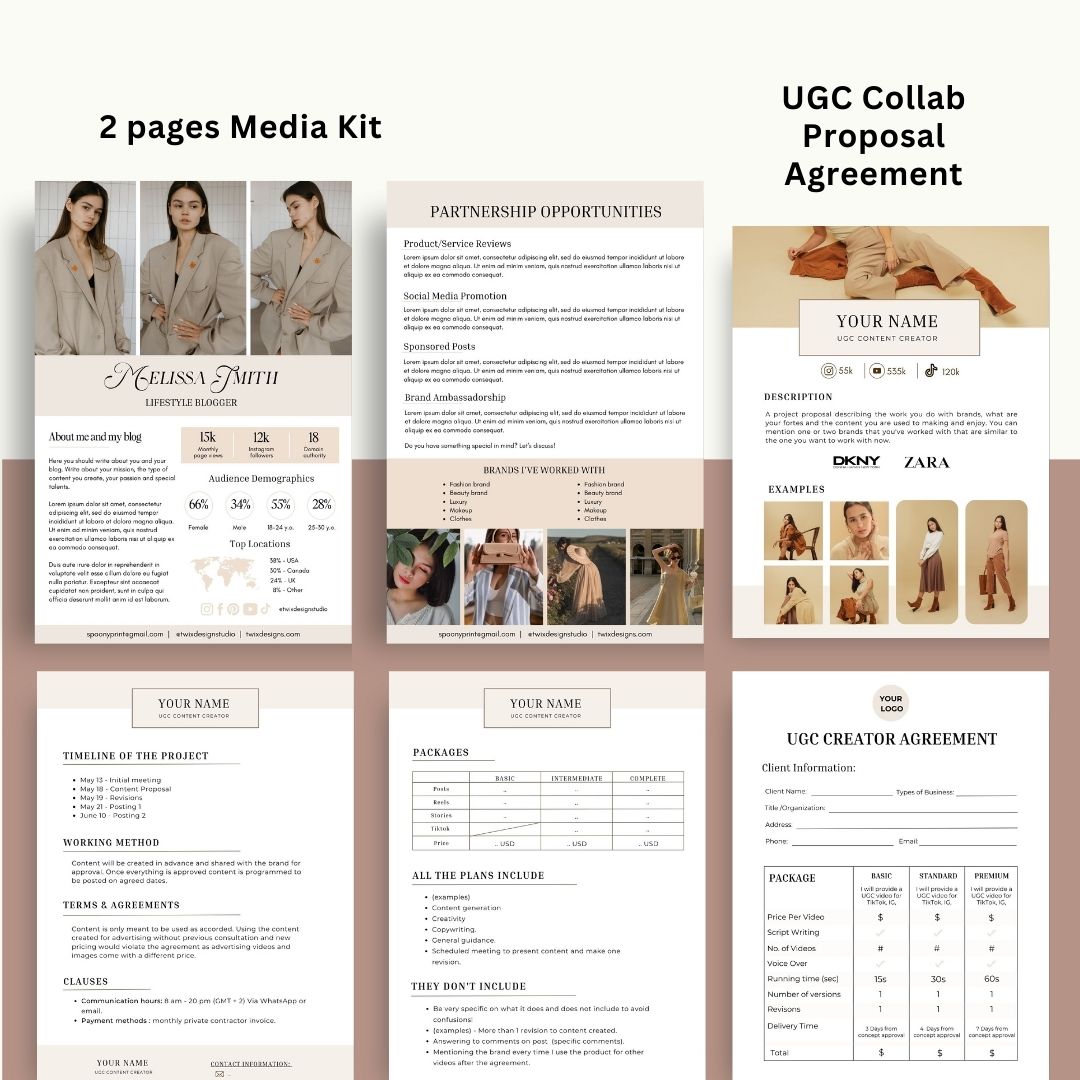 UGC Creator Guide Bundle Social Media Content Creation