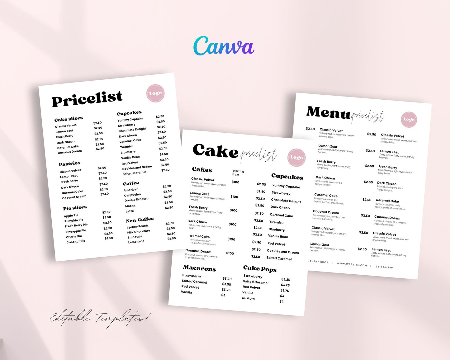 Cake Contract Printable, Contract form, Order Form, Business signs, Editable Canva Template, Bakery Small Business, US letter size