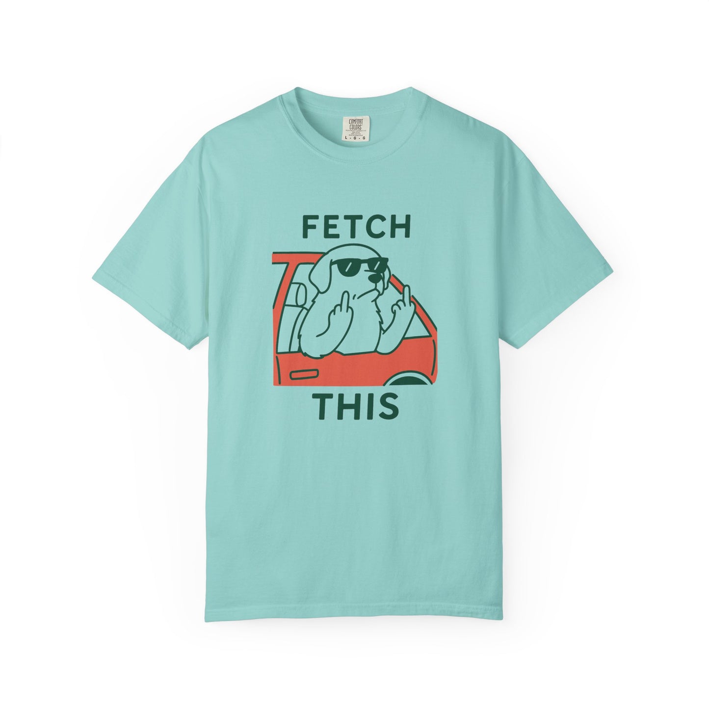 Fetch this funny dog Unisex Garment-Dyed T-Shirt - Casual Vintage Style for Everyday Wear