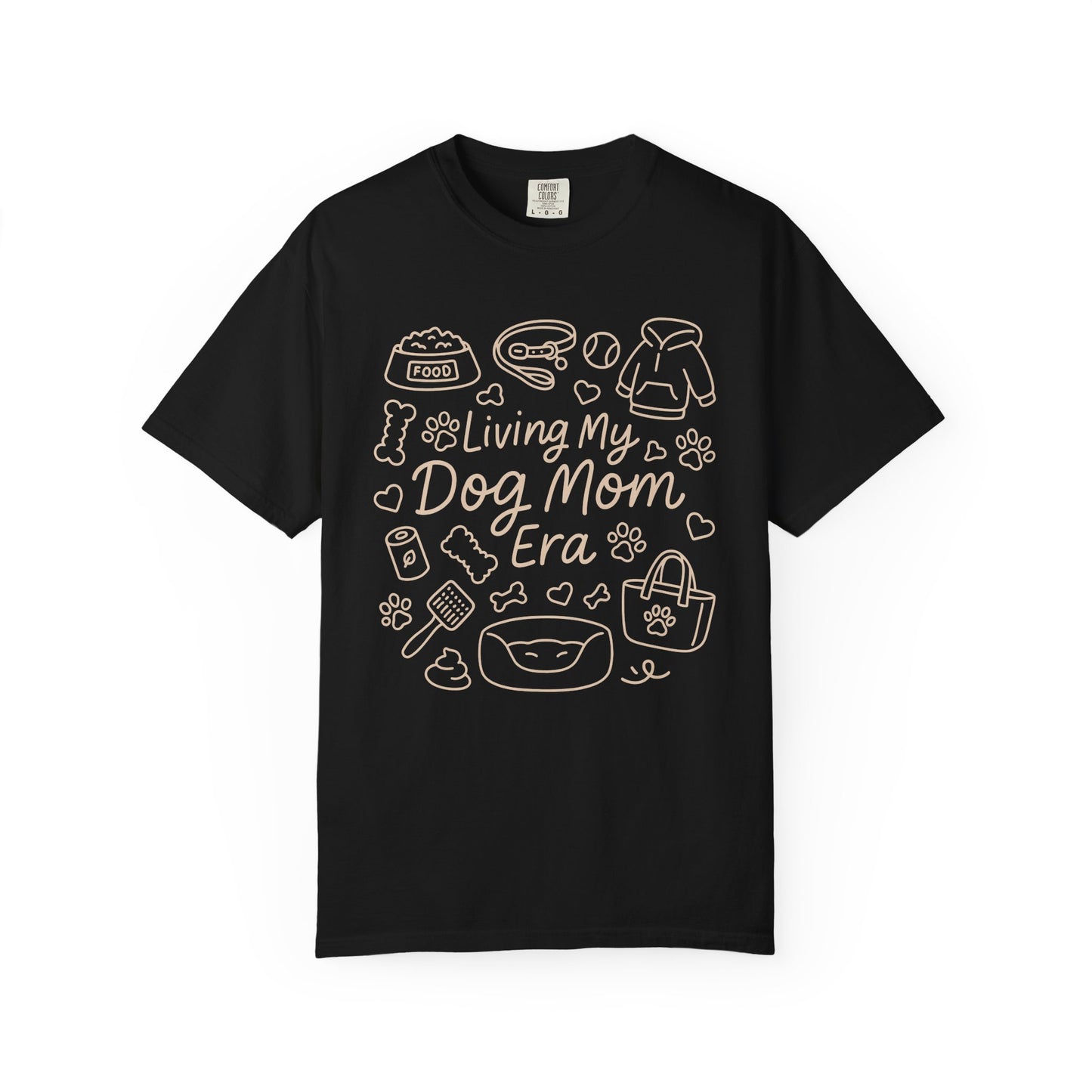 Living my dog mom era Unisex Garment-Dyed T-Shirt - Casual Vintage Style for Everyday Wear