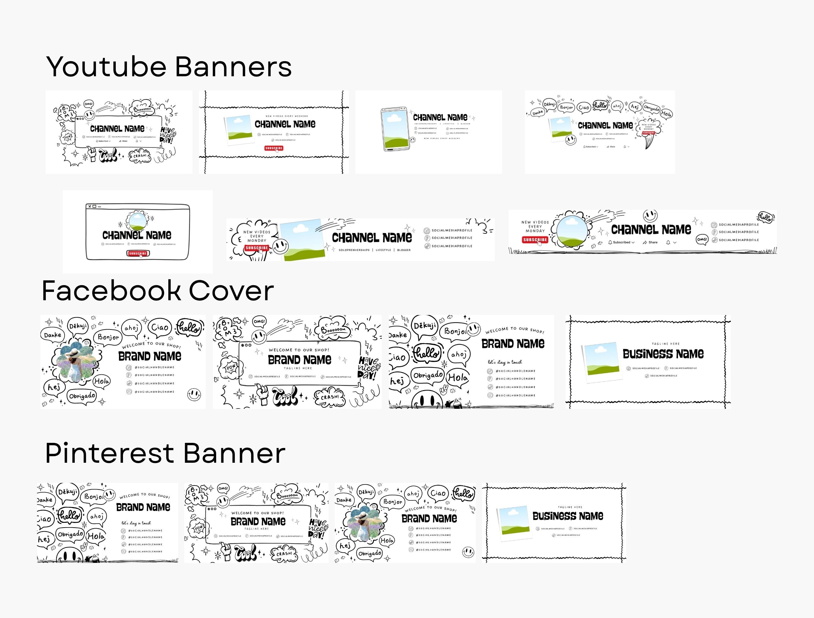 Branding Kit Comiko Editable Canva Templates Business Cards Marketing Posts Personal Brand Theme