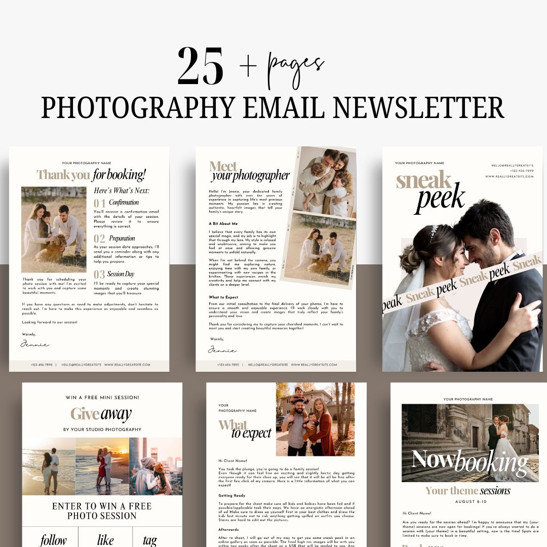 Photography Bundle Templates, Client Contract Template, Editable Photography Forms, Client Agreement, Business Card, Canva Template