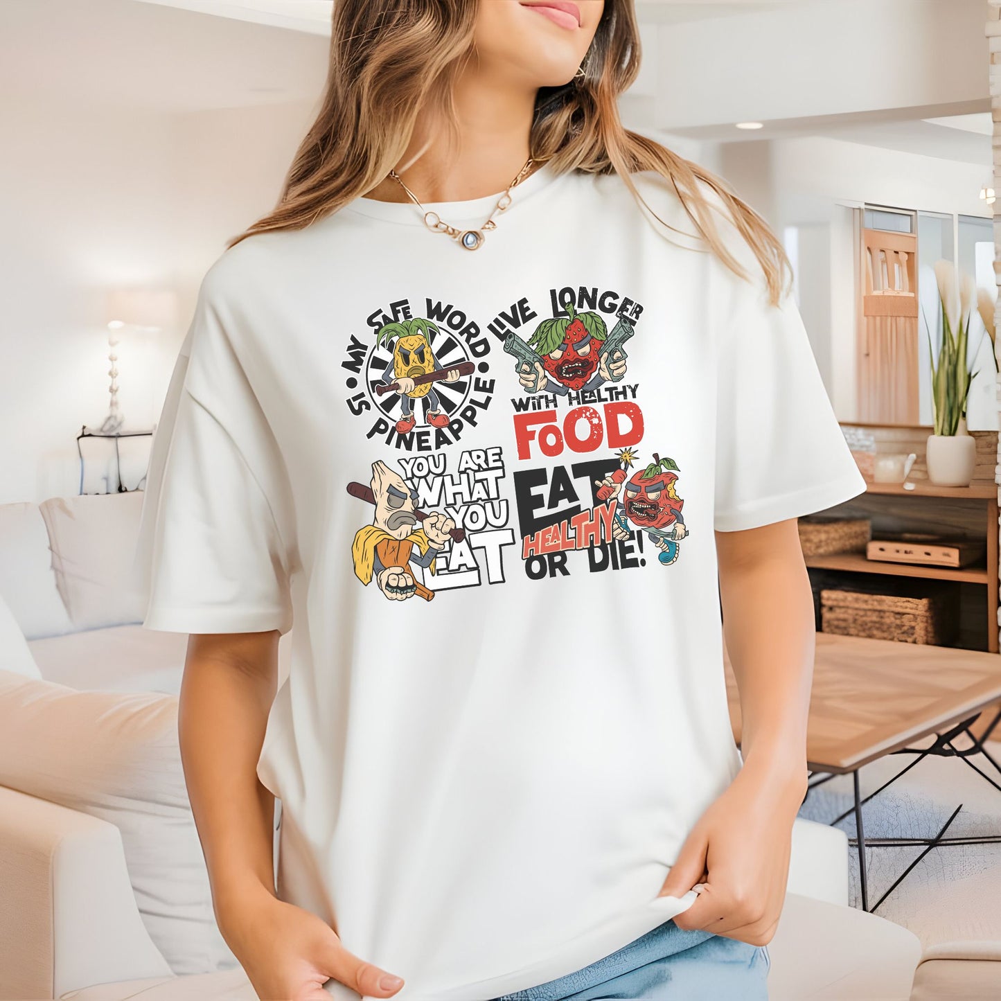 Funny Food Unisex comfort garment-dyed heavyweight t-shirt