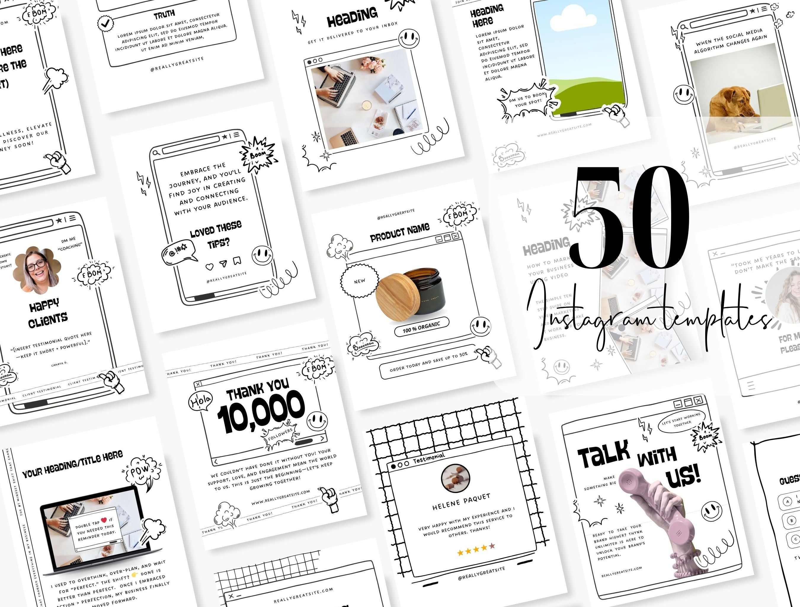 Branding Kit Comiko Editable Canva Templates Business Cards Marketing Posts Personal Brand Theme