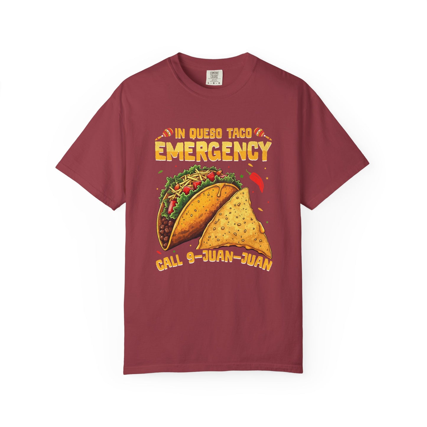 In quebo taco emergency call 9 juan juan Unisex Garment-Dyed T-Shirt - Casual Vintage Style for Everyday Wear