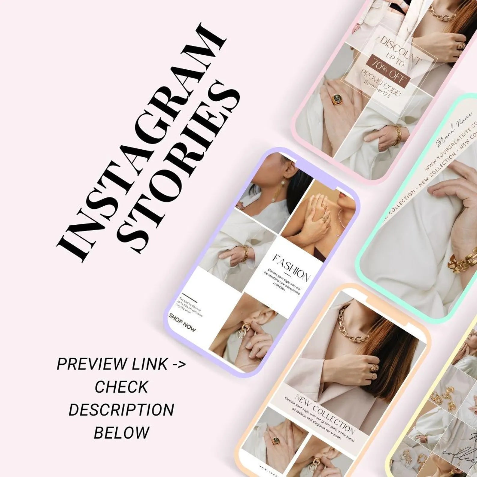 Jewelry Branding Kit, Brand Stationary Bundle, Beige Aesthetic Jewelry kit, Editable Canva Template, Branding kit for Jewelry Business