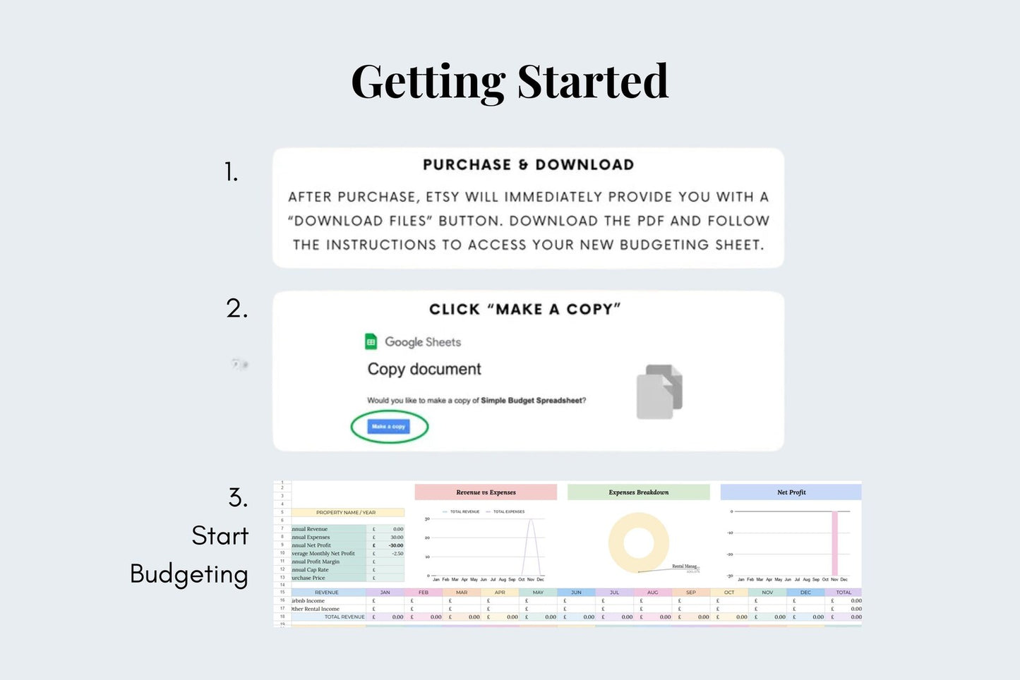 Monthly Budget Tracker Template - Google Sheets