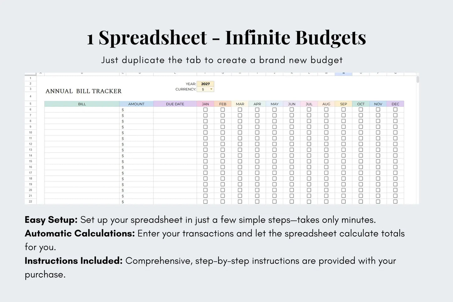 Bill Tracker Tracker - Google Sheets