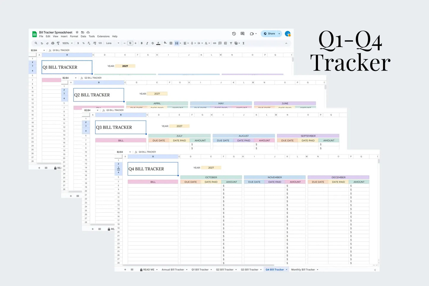 Bill Tracker Tracker - Google Sheets