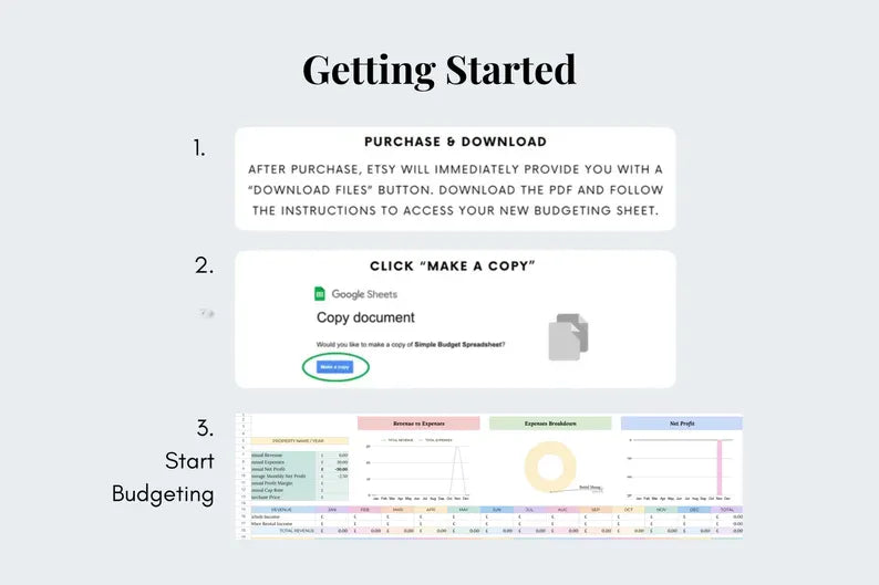 Simple Bookkeeping Spreadsheet Tracker - Google Sheets