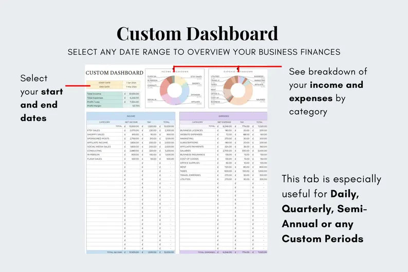 Bookkeeping Spreadsheet Tracker - Google Sheets