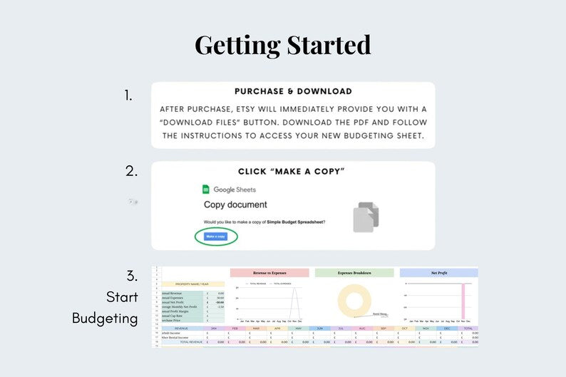 Airbnb Income & Expense Tracker - Google Sheets