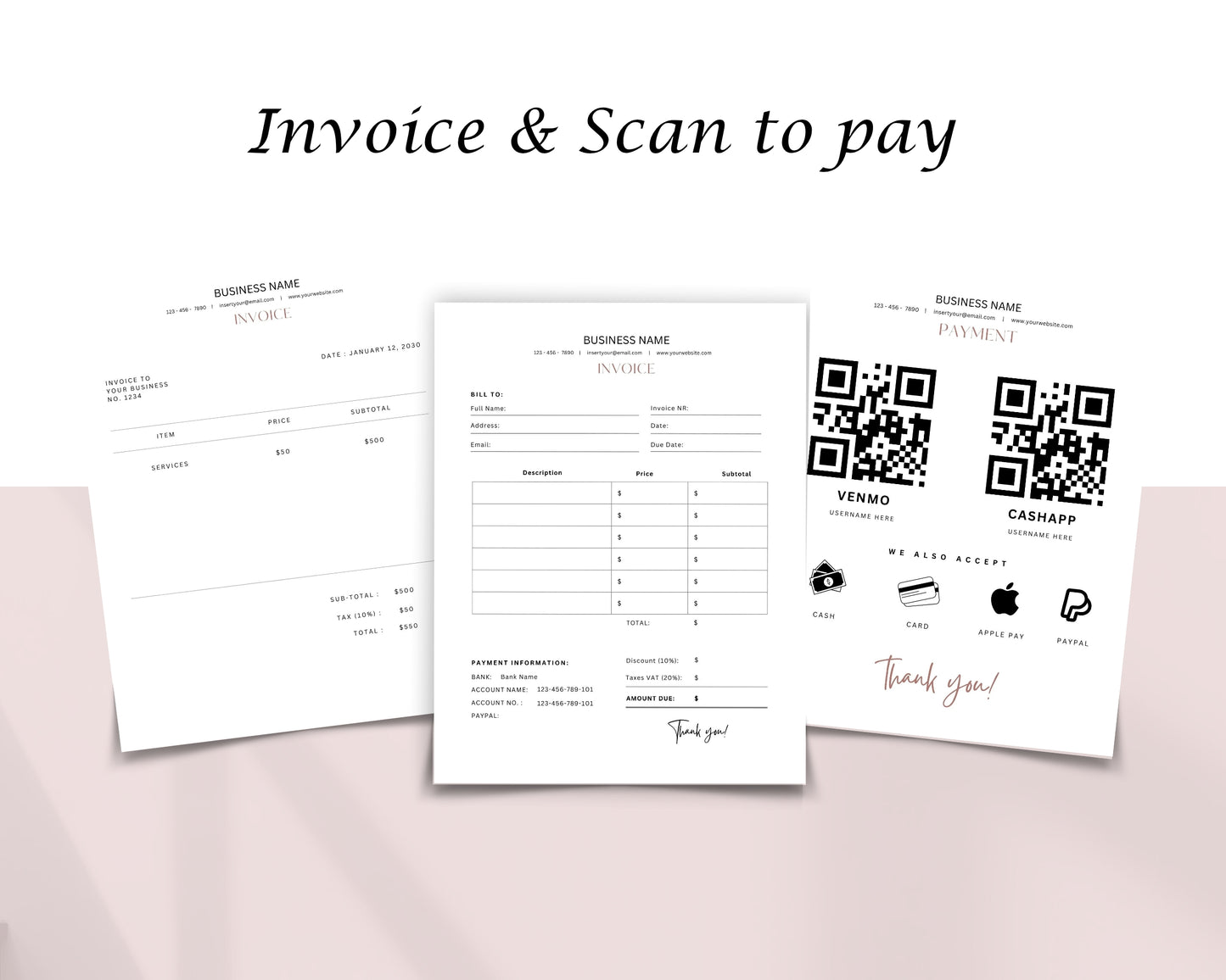 Manicure & Pedicure Business Forms, Consultation form, Client consent form, Loyalty & Business Card, Edit in Canva