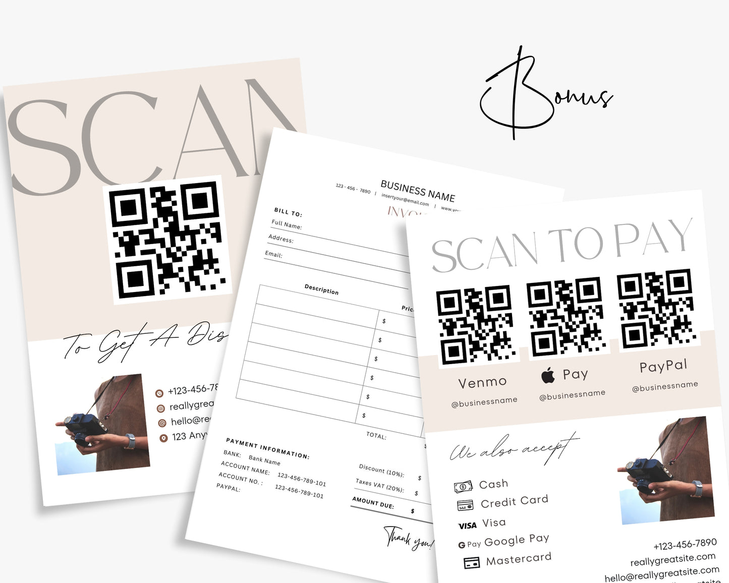 Photography Client Welcome Packet, Client Contract & Agreement, Photography Forms, Edit in Canva