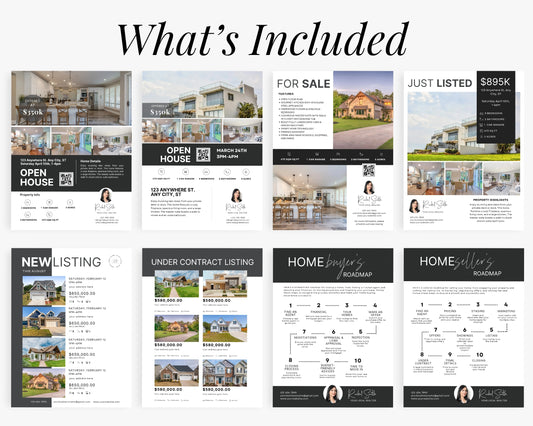 Real Estate Flyers, For Sale Flyer Marketing Flyer, Open Listing, Edit in Canva - REDF07