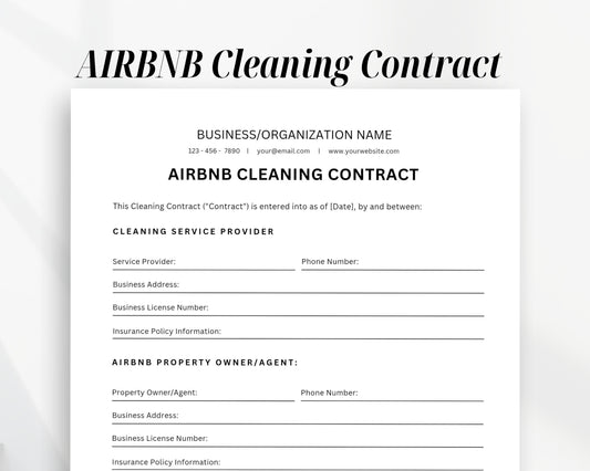 AIRBNB Printable Form, Edit in Canva, Digital