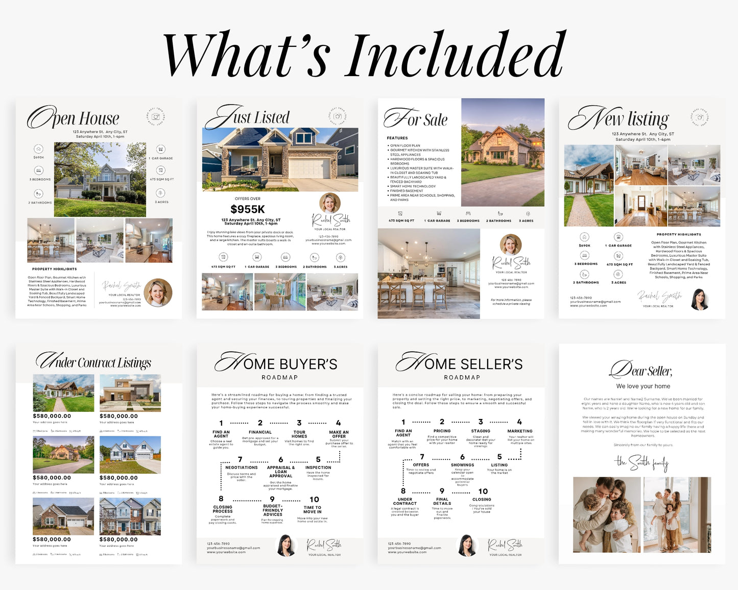 Real Estate Flyers, For Sale Flyer Marketing Flyer, Open Listing, Edit in Canva - REDF06