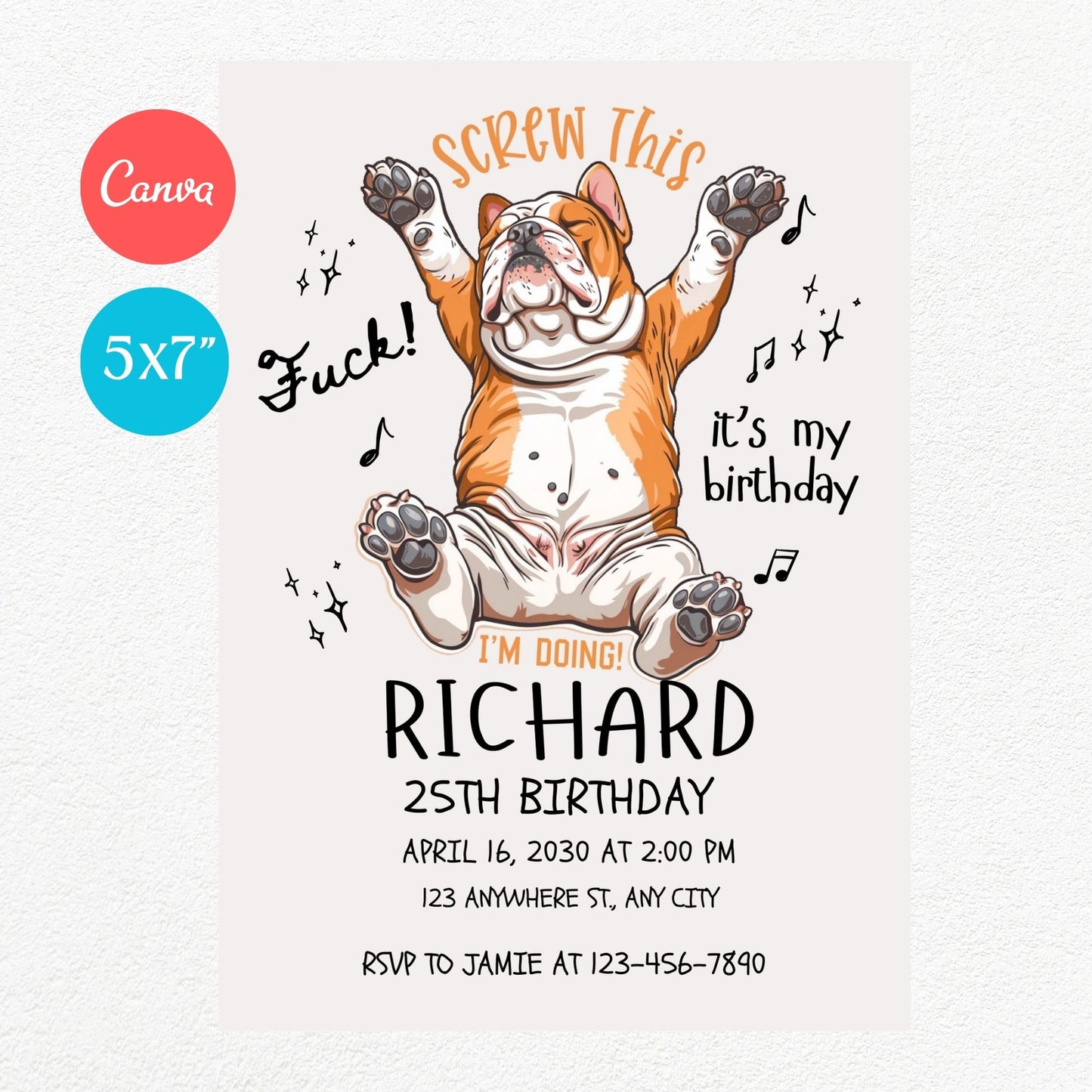 Screw this I'm doing Funny Birthday Party Invitation