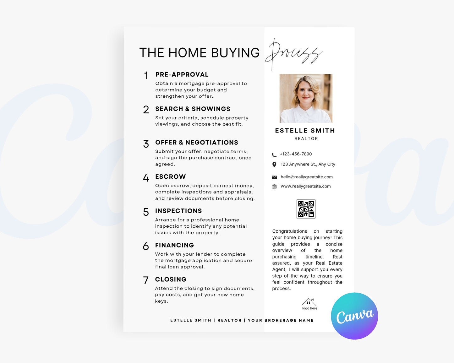 Real Estate Flyers, For Sale Flyer Marketing Flyer, Open Listing, Edit in Canva - REDF10