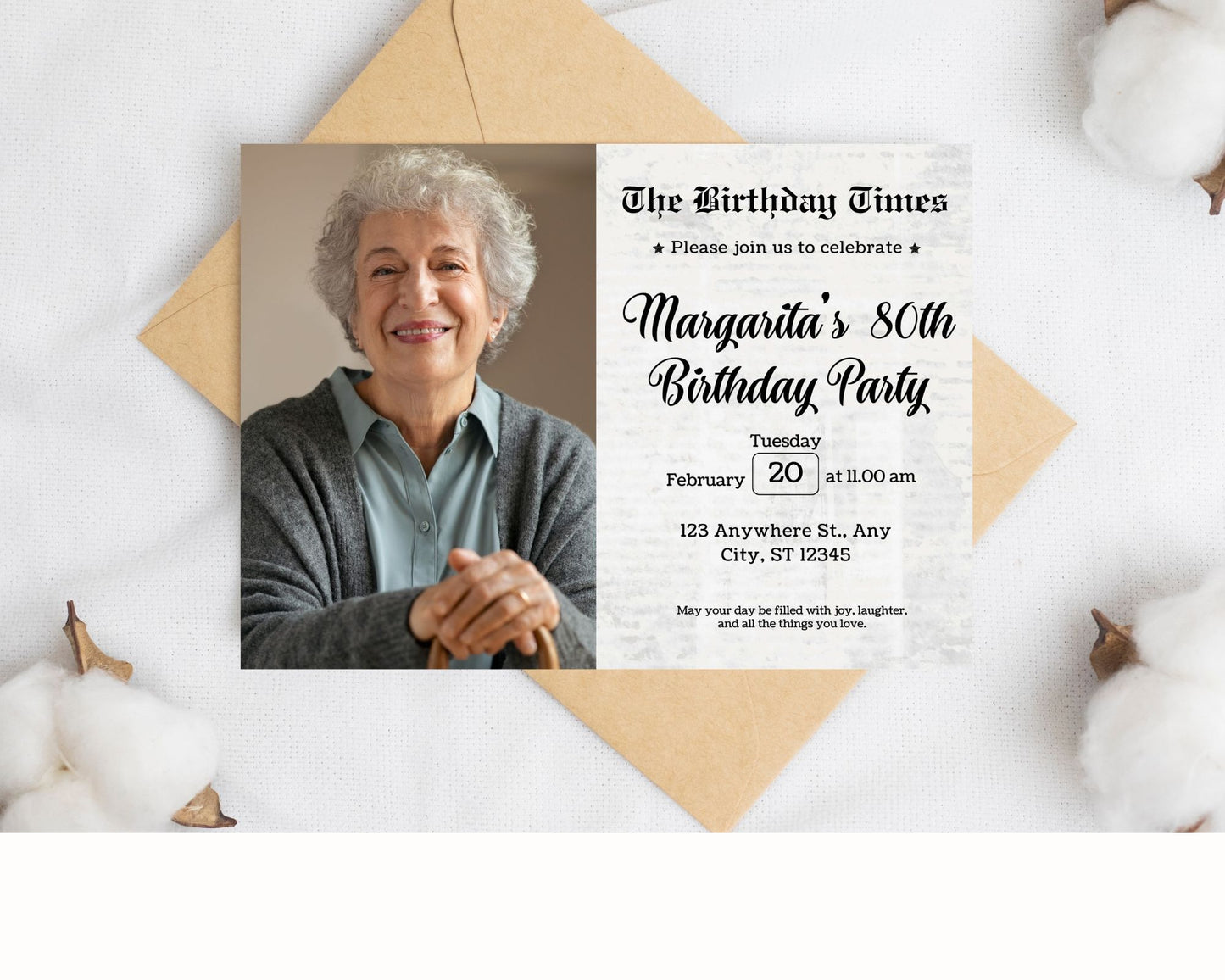 EDITABLE 25th Birthday Vintage Newspaper, Personalized Birthday Posters, Printable Newspaper Birthday Gifts, Canva