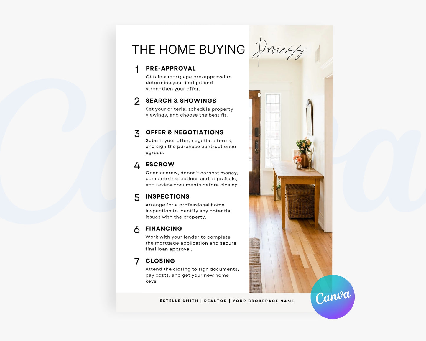 Real Estate Flyers, For Sale Flyer Marketing Flyer, Open Listing, Edit in Canva - REDF12