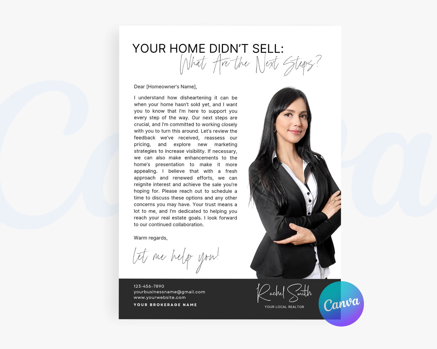 Real Estate Flyers, For Sale Flyer Marketing Flyer, Open Listing, Edit in Canva - REDF15