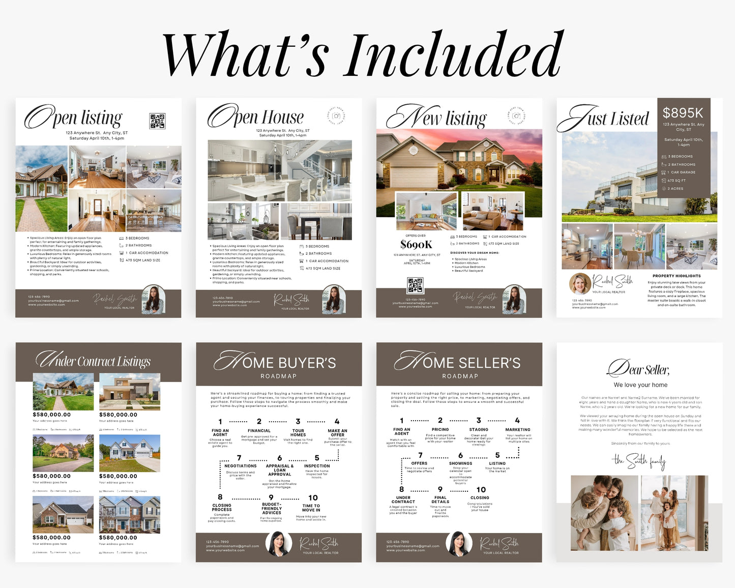 Real Estate Flyers, For Sale Flyer Marketing Flyer, Open Listing, Edit in Canva - REDF01