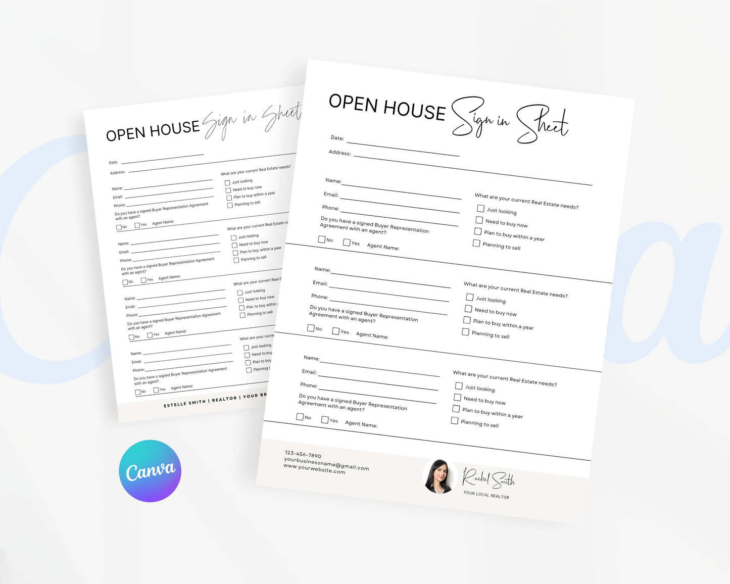 Open House Sign Sheet, Edit in Canva - REDF13