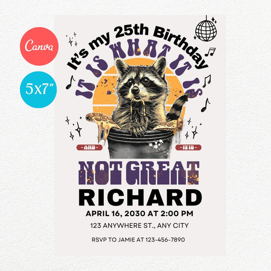 It is what it is not great Funny Birthday Party Invitation